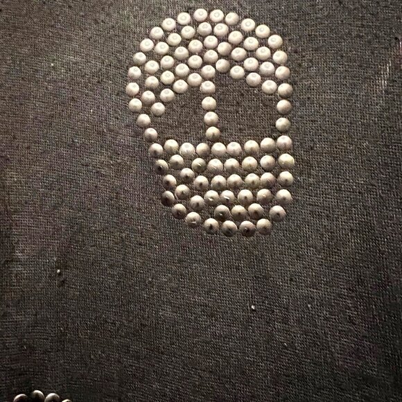 Moon Collection Los Angeles-Women's Black Tank Top-Skulls-Beads-Sheer open Back - Picture 6 of 11